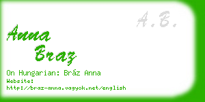anna braz business card