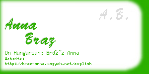 anna braz business card